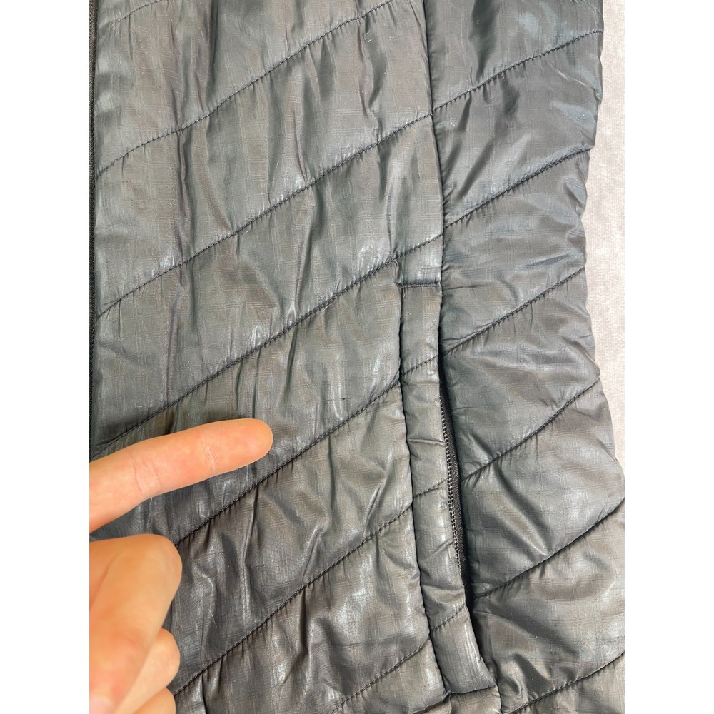 Columbia Down Vest Mens Medium Omni Heat Puffer Black Full Zip Up Hiking Outdoor - Picture 12 of 14
